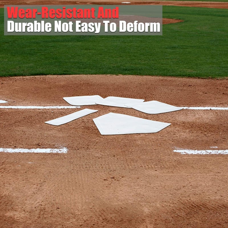 Bkkack Baseball & Softball Base Set 5 Piece Rubber Field Bases for Youth & Adults Throw Down Bases for Baseball, Softball, Teeball, Kickball, Backyard, Practice (5pcs-Orange) - Image 5